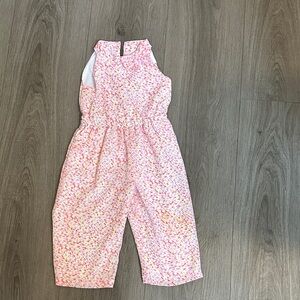 Janie and Jack Pink Multi-Dot Sleeveless Jumpsuit